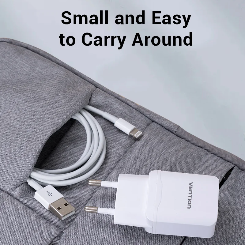 Vention 5V 2.1A USB зарядное устройство для iPhone XS 8 7 iPad быстрое настенное EU адаптер Samsung S9