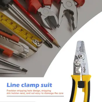 

Wire Stripper Crimper Pliers Insulation Terminals Electrical Clamp Scissors Tool Precision Stripping Hole Design Neat Incision