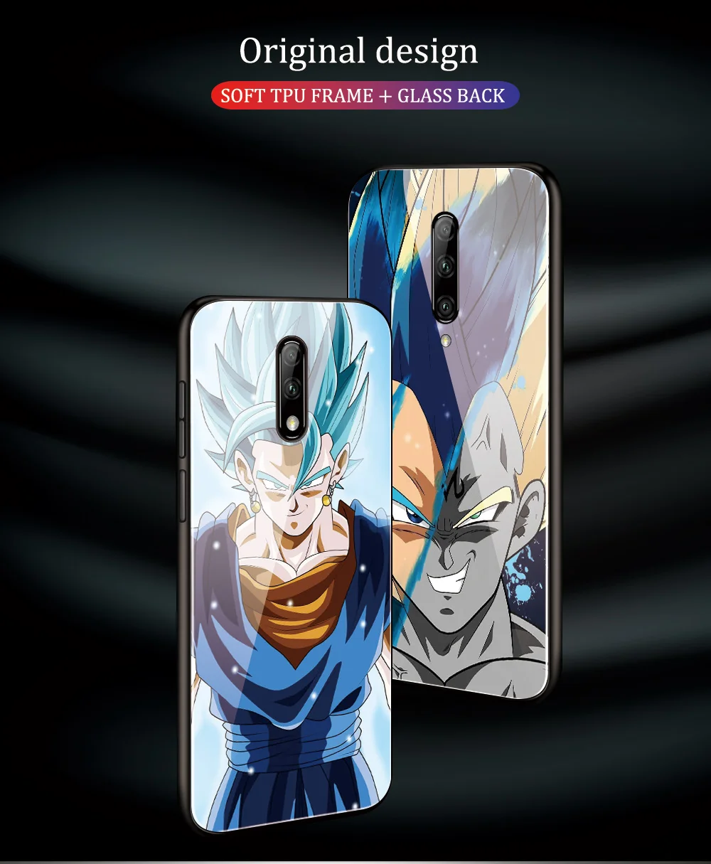 Чехол с аниме для Oneplus 6t Dragon Ball Goku, стеклянная задняя крышка, чехол Oneplus 5t для Oneplus 1+ 5 6 Oneplus 6 6t 7 pro, DIY Чехол