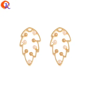

Cordial Design 50Pcs 13*23MM Jewelry Accessories/Hand Made/Imitation Pearl/Charms/Leaf Shape/Pendant/DIY Making/Earring Findings