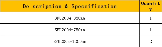 Шариковый винт SFU2004 350mm + 750mm 1250mm ЧПУ|Линейные направляющие| |
