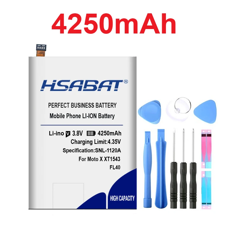 

HSABAT 100% New High Capacity 4250mAh FL40 Battery for Motorola Moto X 3A Dual XT1543 XT1565 Droid Maxx 2 XT1560 XT1561