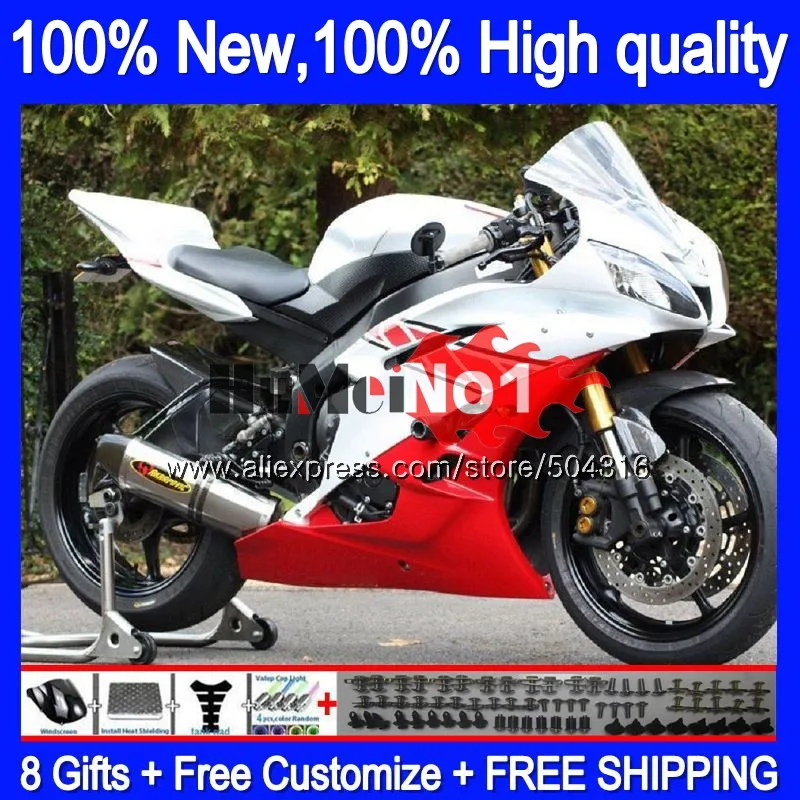 Средства ухода за кожей для YAMAHA YZF R 6 YZF 600 YZF-600 7MC. 81 YZF R6 06-07 600CC YZF600 YZF-R6 2006 2007 YZFR6 06 07 OEM Красные, белые обтекатели