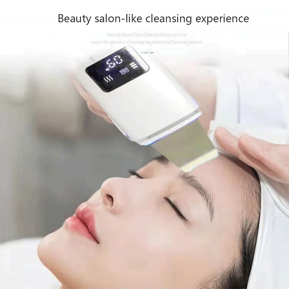 

Ultrasonic Ion Deep Cleaning Skin Scrubber Peeling Shovel Facial Pore Cleaner Blackhead Remover Face Lifting USB Rechargeable
