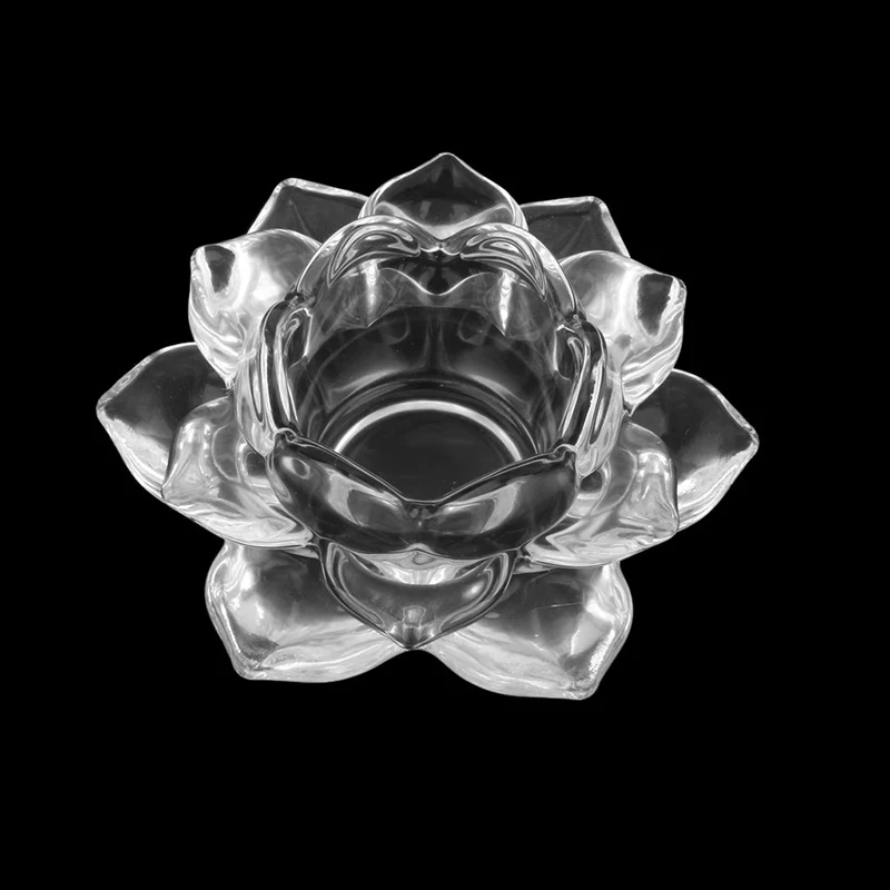 АБС-прозрачных Lotus подсвечник из Стекло держателя для свечи Tealight