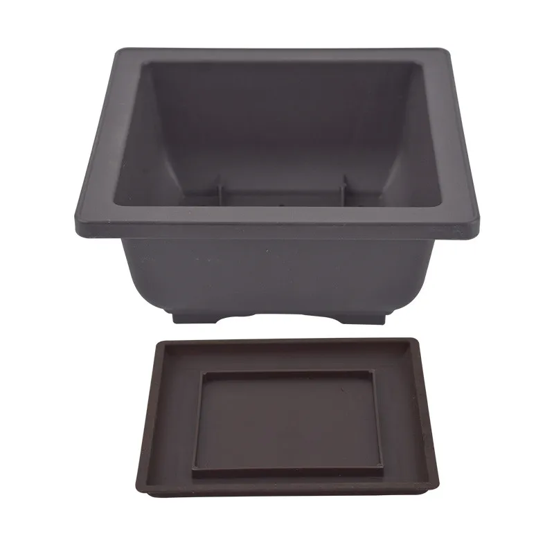 1 Набор искусственный цветок горшок + поднос балкон квадратный бонсай чаша 6 типов