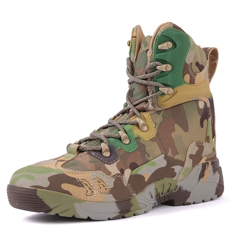 

Magnum Camouflaged Male Army Fans Genuine Leather Hight-top Tube Combat Boots Outdoor Spider-Man Desert Boots Combat Boots