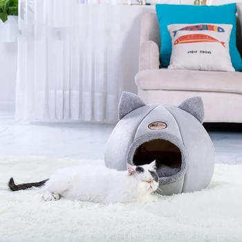 

Winter Pet Cat bed Warm Comfort Dog Cats Tent House Sleeping Mat Pad High Quality Cotton For Pets Home Products