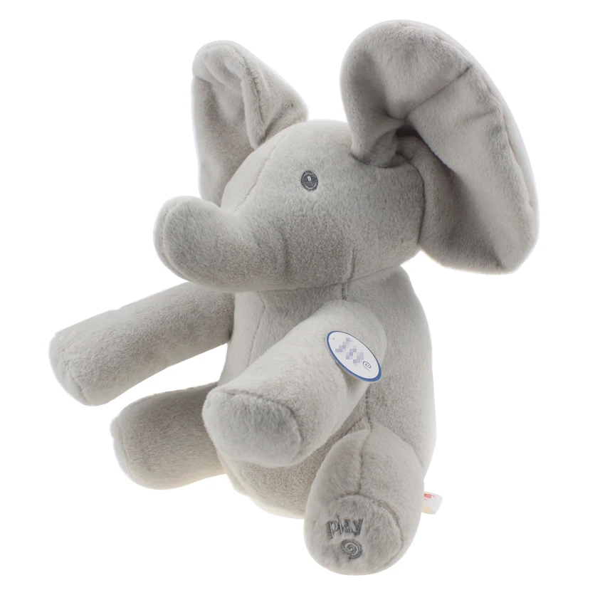 30cm Peek a boo Plush Peekaboo Elephant Electric Blinking With Concert Singing Grey Pink Upgraded Version 4