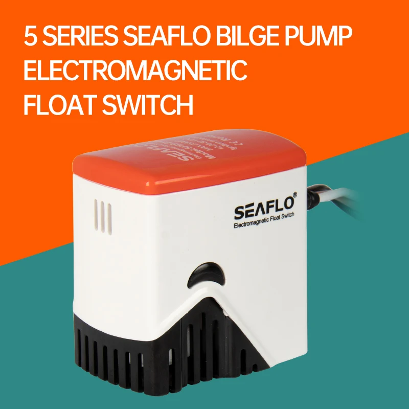 SEAFLO electromagnetic float switch water flow automatic power off control sensor submersible pump small pump bilge 12v 1100gph marine boat automatic bilge water pump rv auto submersible pump built in float switch