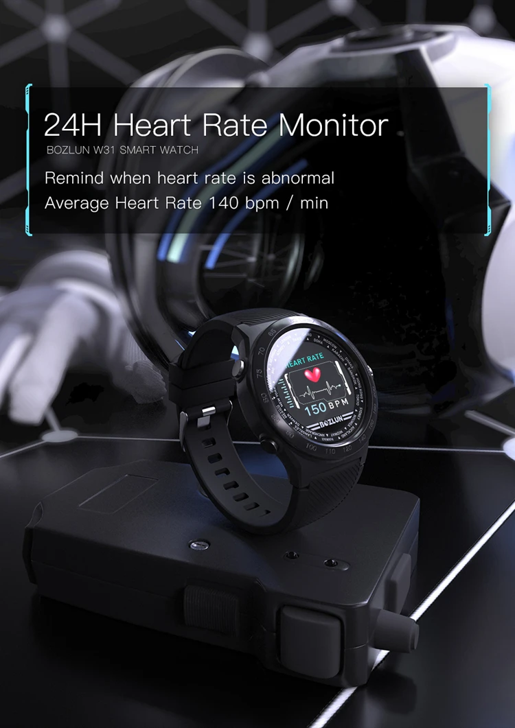 Bozlun Смарт-часы для мужчин IP68 Водонепроницаемый трекер активности Bluetooth Smartwatch напоминание о звонке сердечного ритма шагомер плавание Watche W31