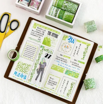 

10 Pcs/Box Fantasy <THE WIND RISES> Flowers Plants Leaves Washi Tape DIY Decoration for Scrapbooking Masking Tape Adhesive Tape