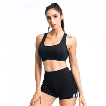 

Women's Two-piece Yoga Suit Casual Breathable Bra Shorts Sports Suit Running Quick-drying Fitness Suit