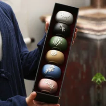 Новая японская чаша для чая набор чайных чашек пигментированные керамические экологически чистые чашки fincan tazas de ceramic a creativas Милая чашка 999 серебро