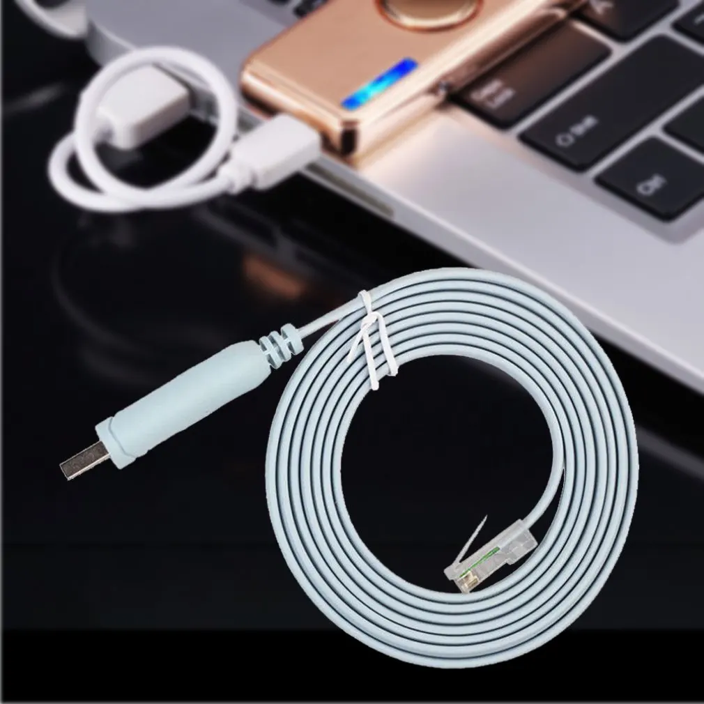Профессиональный Супер длинный USB к RS232 последовательный к RJ45 CAT5 консольный кабель-адаптер для роутеров FTDI