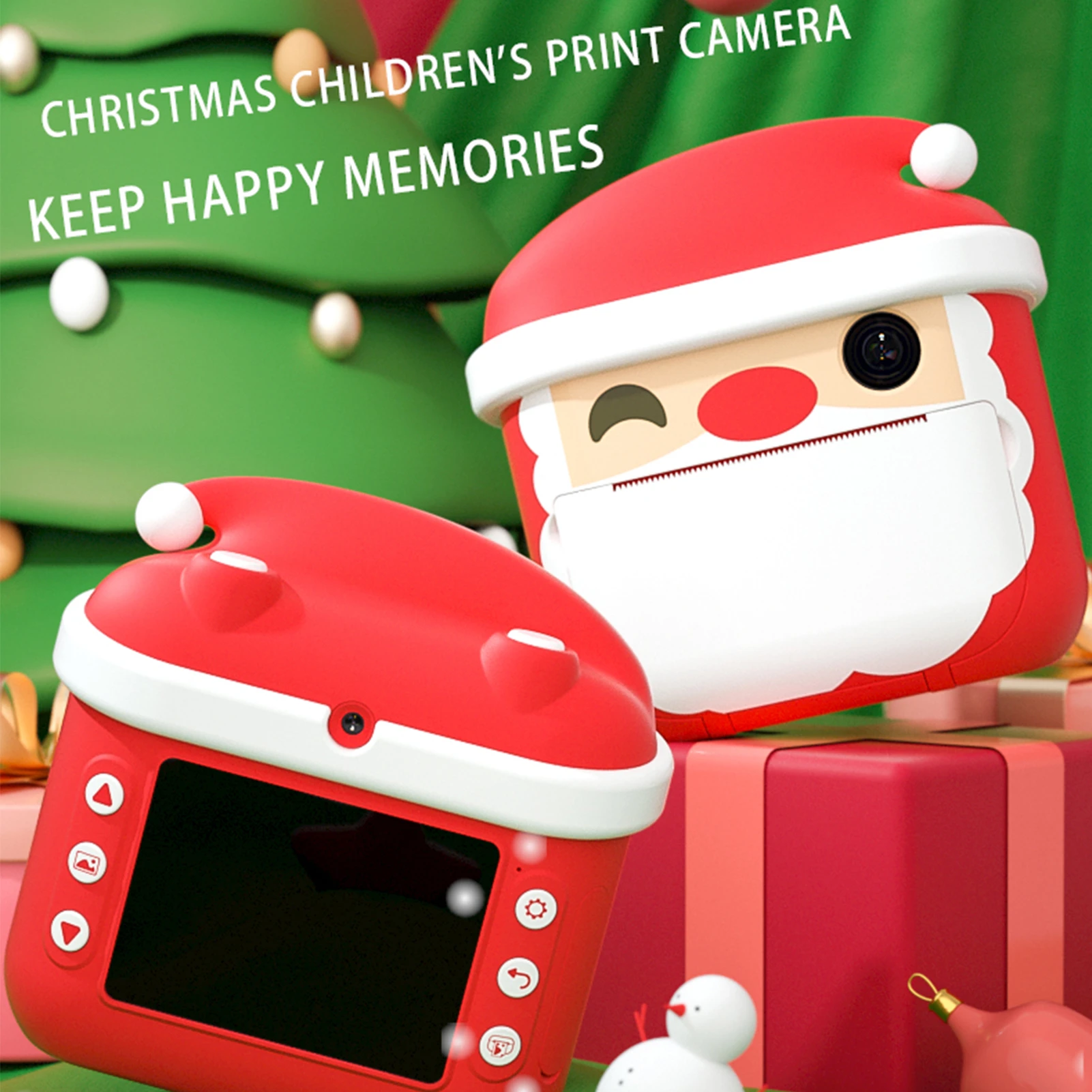 1080P Digital Instant Camera Cute Kids Photo Printer with 12MP Front and Rear Cameras Print Paper for Boys Girls Christmas Gift mirrorless digital camera