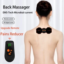 Remote Control Neck Massager Back Massager Silicon+Abs Muscle Stimulator Shiatsu Cervical Neck Vibro Massage Health Care Trainer