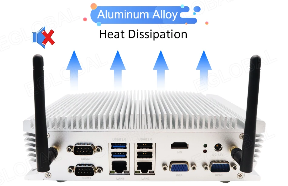Eglobal Industrial Fanless Mini PC with Intel I5-6360u, I7 10510U, 2 LANs, 2 COM, 24/7 Working, Micro Computer, Linux, 4G SIM, WIFI, VGA, HDMI Description Image.This Product Can Be Found With The Tag Names Cheap Mini PC, Computer Office, High Quality Computer Office, Mini pc