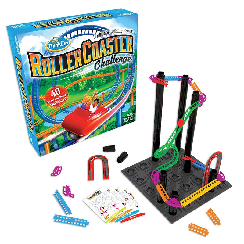 

America ThinkFun Roller Coaster Challenges Visual Perception And Reasoning Board Game Students CHILDREN'S Toy