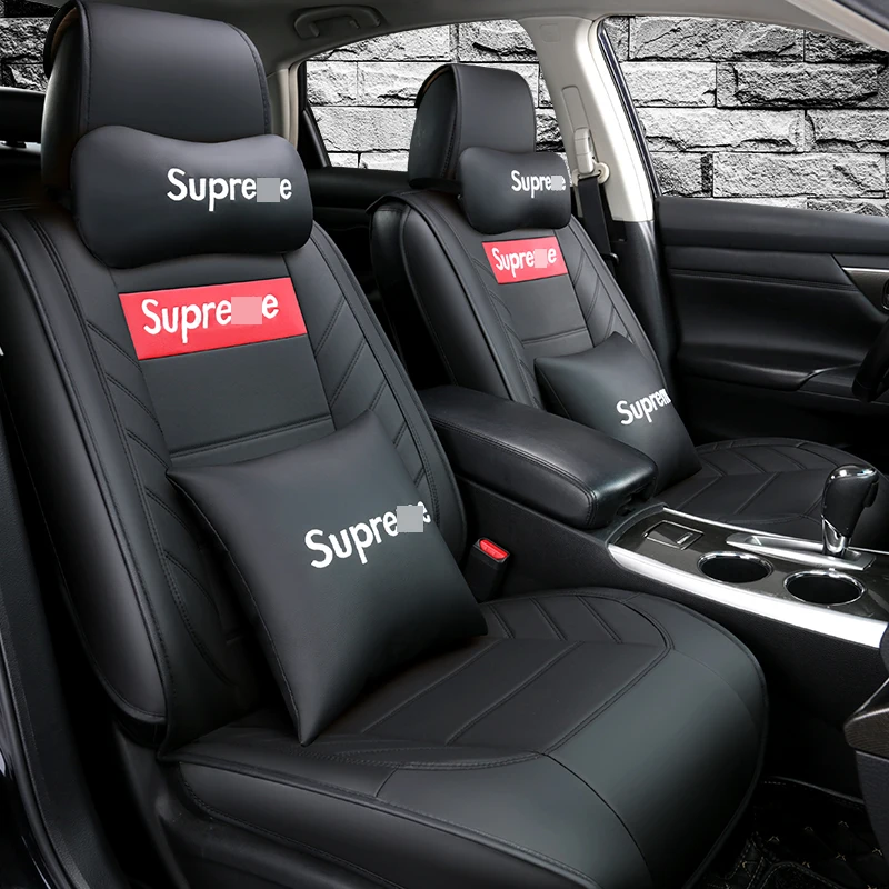 Full Coverage Eco leather auto seats covers PU Leather Car Seat Covers