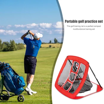 

Golf Pop UP Indoor Outdoor Chipping Pitching Cages Mats Practice Net Hitting Pitching Chipping Target Training