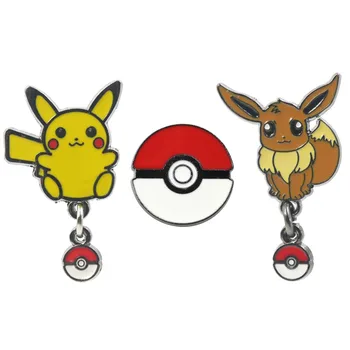 

12pcs Anime New Pokemon Go Tag pin cartoon brooch enamel badge Backpack denim clothes pins and brooches gift for Women And Men