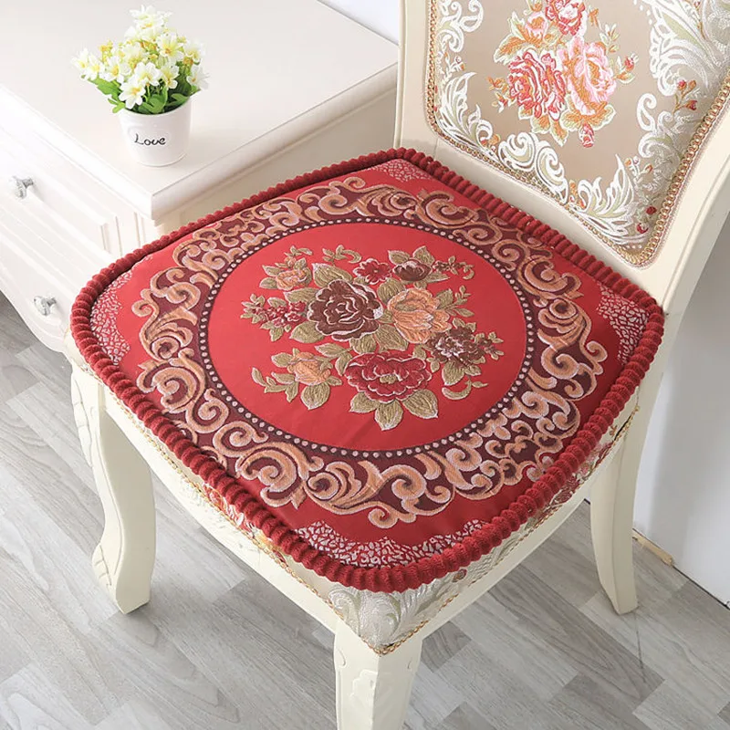 

Chenille Dinning Chair Cushion Jacquard Weave Seat Cushions Pad 8 Colors Sitting Cushion Throw Pillow Sofa Seat Mat Super Soft