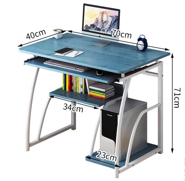 Mesa sencilla para ordenador portátil, escritorio de estudio, montaje fácil, mesa plegable 5
