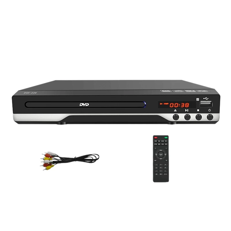 DVD плеер для телевизора домашний многорегионный DVD/SVCD/CD проигрыватель встроенный