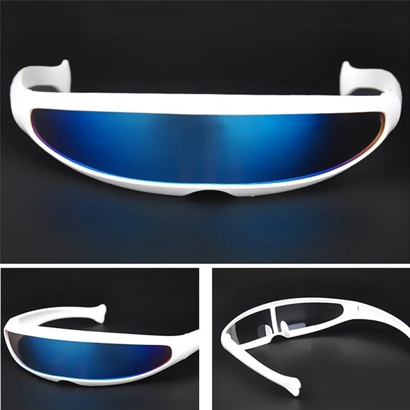 Очки UV400 индивидуальные зеркальные линзы козырек Солнцезащитные очки лазерные очки футуристические узкие циклопы