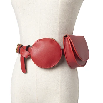 

New Pop Fashion Womens PU Leather Mini Belt Bag Waist Fanny Pack Key Purse Wallet