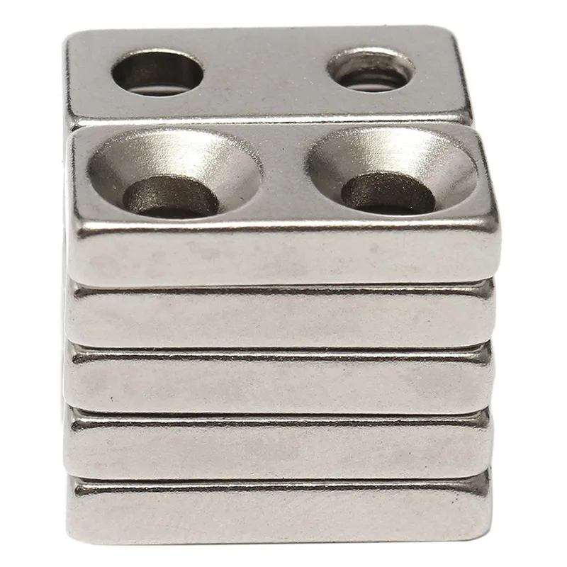 

10pcs N35 Grade Super Strong Block Countersunk Magnet Neodymium Magnets 20x10x4mm