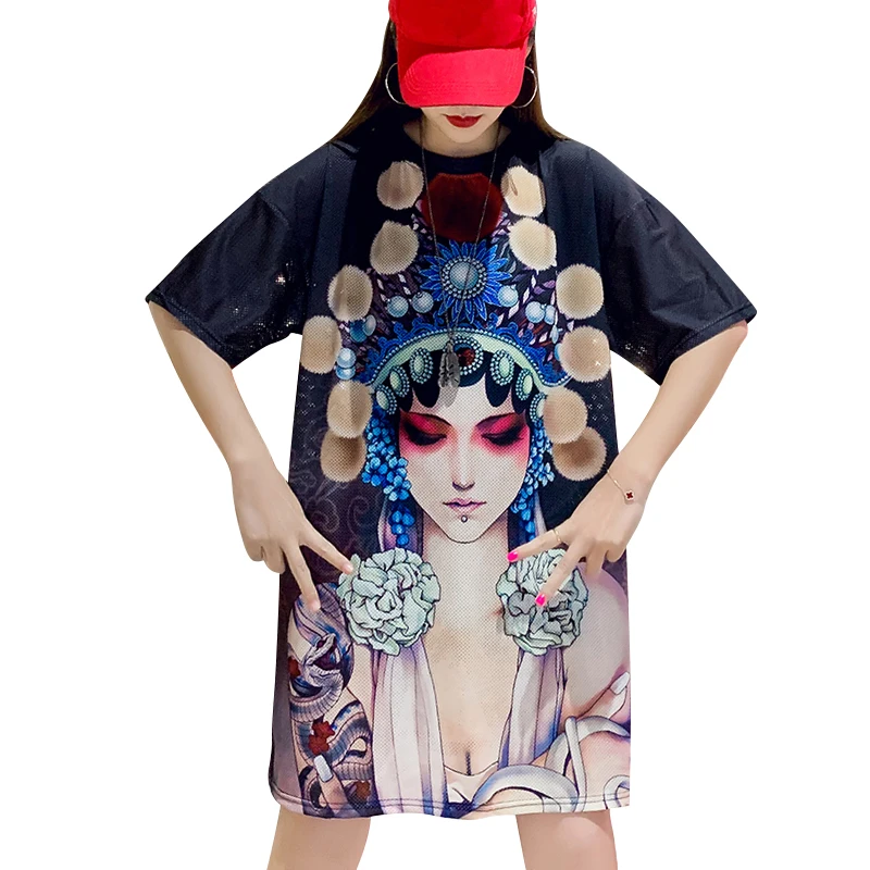 Новые женские футболки повседневные Harajuku с мультяшным принтом летние коротким
