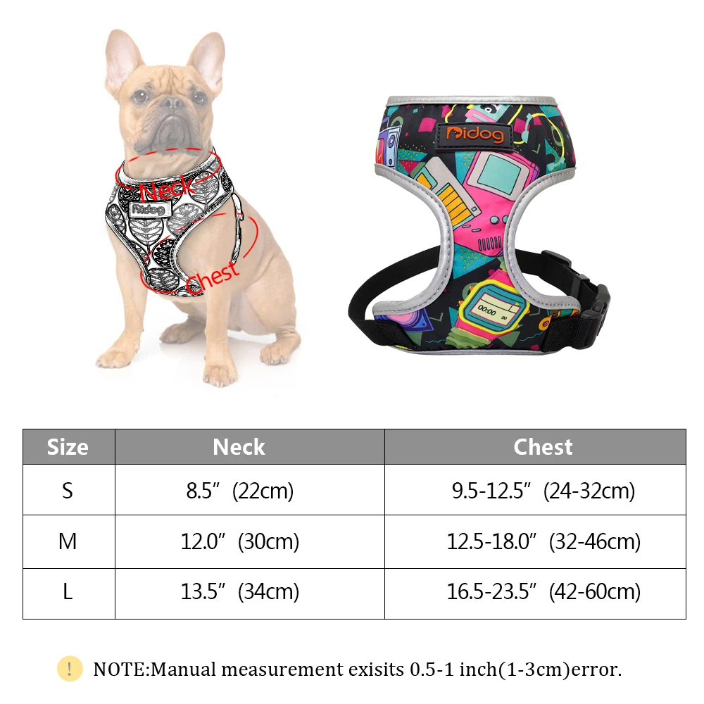 Cute Fruit Small Dog Harness Vest Print Cat Puppy Harness Mesh Reflective Harness for Small Dogs Cat Chihuahua Yorkshire 