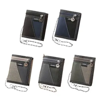 

Men's Canvas Wallet Credit Card Holder Key Chain Purse Change Pocket