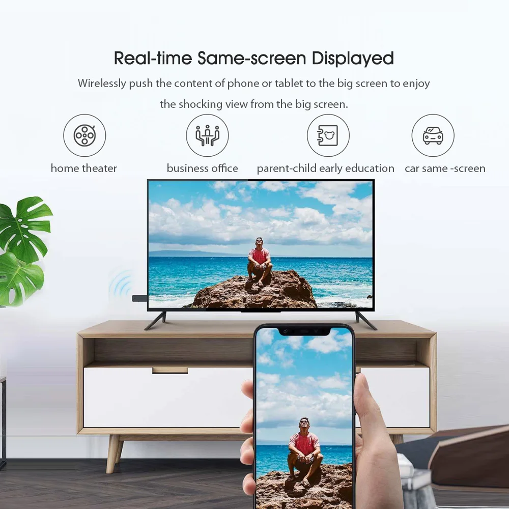 Xiaomi hagios беспроводной экран дисплей приемник 2,4G 5G 1080P Wi-Fi HD импорт того же экрана устройства портативный PPT дисплей для дома