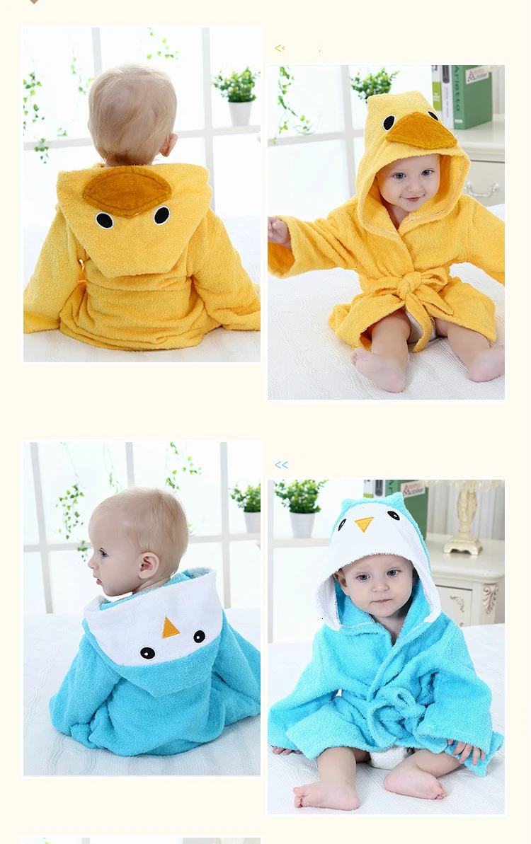 Cute Animal Shape Baby Bath Towel Cotton Children's Bathrobe Kids Photographing Clothes Baby Towel Newborn Baby Beach Towel