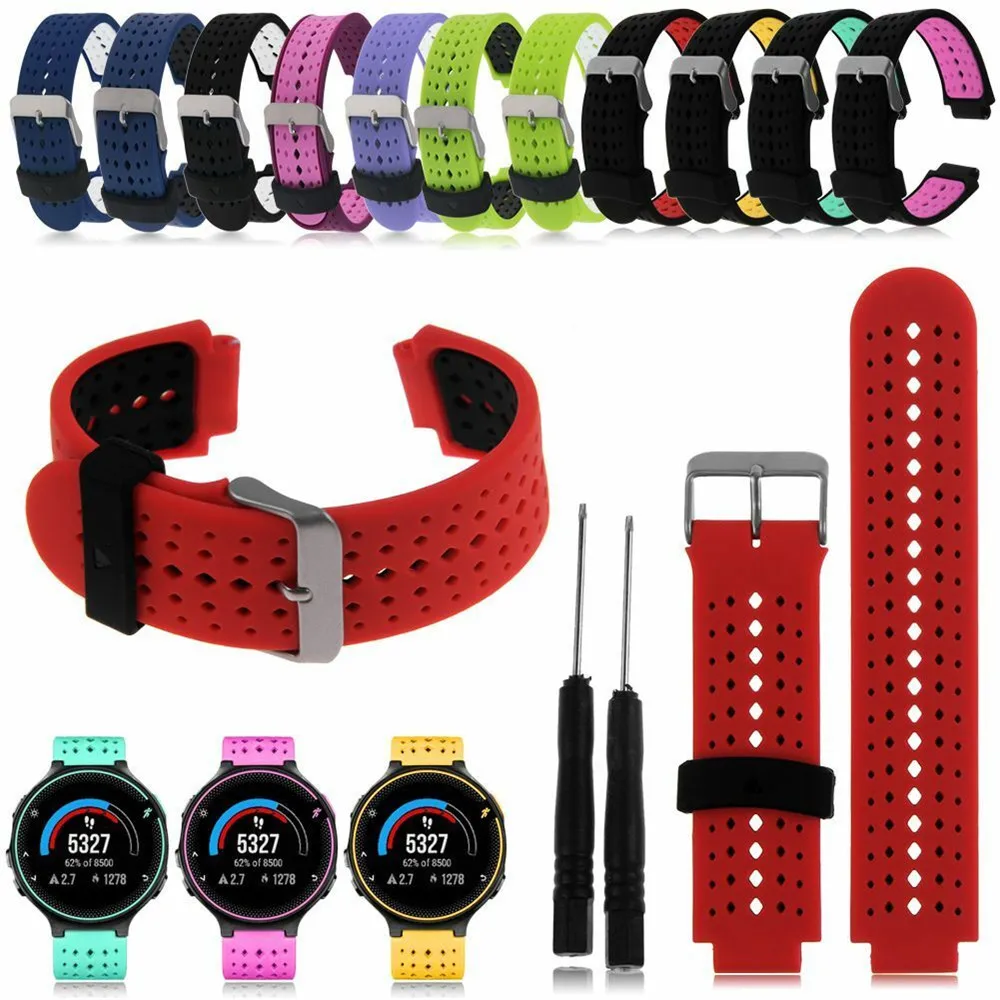 Смарт-часы мягкий силиконовый браслет-ремешок для смарт-часов Garmin Forerunner для Garmin Forerunner 220/230/235/620/735/S20/S5/S6 Напульсники