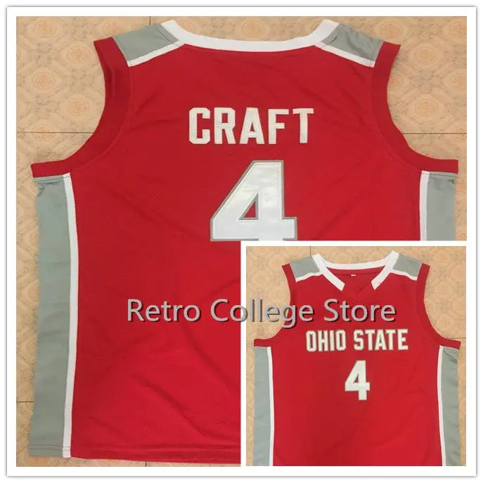 

high quality Ohio State Buckeyes 4 Aaron Craft Throwback mens Basketball Jersey Embroidery Stitched any Number and name