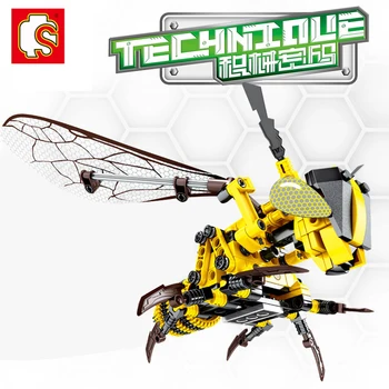

SEMBO 236Pcs Simulated creator insect Yellow Bumble Building Blocks Technic Animal DIY Bricks Educational Toys for Children Gift
