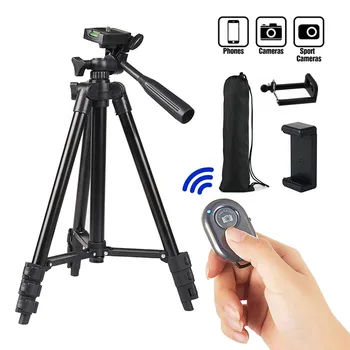 

Mobile Phone Tripod Stand 40inch Universal Photography For Gopro IPhone Samsung Xiaomi Huawei Phone Aluminum Travel Tripode Para