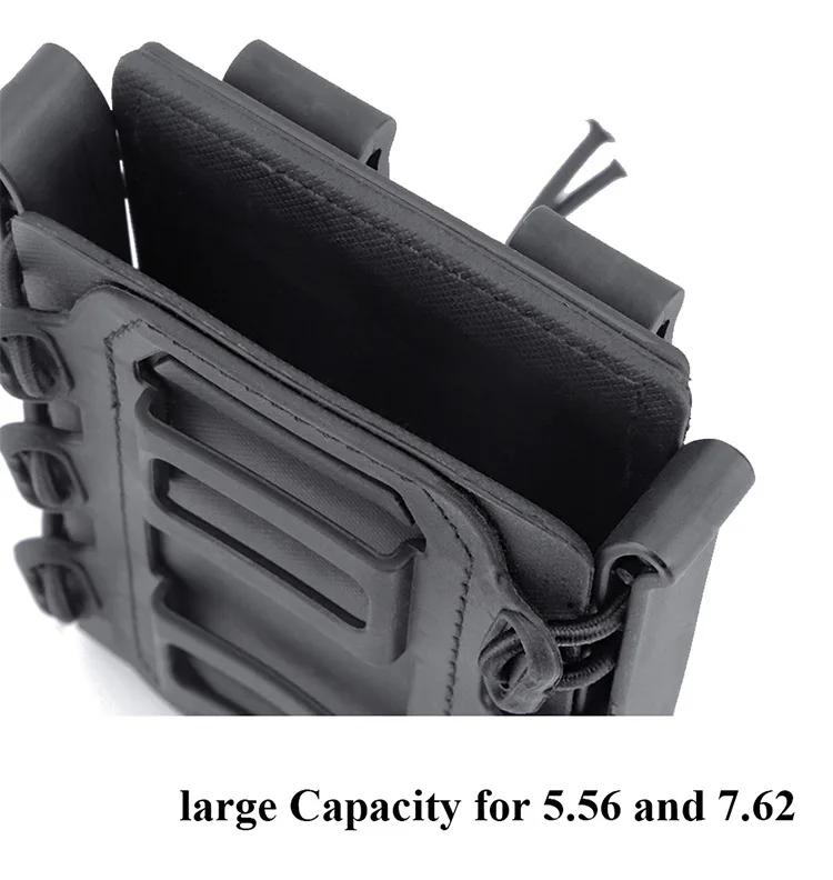 Tactical Soft Shell Handgun Magazine Pouch Carrier Holster with Molle Clip for 5.56 7.62 M4