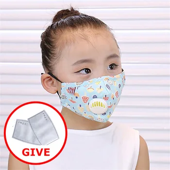

3 pcs PM2.5 Mouth Mask pad Kids Breath Valve Anti Haze Breathable Mask Anti Dust Mouth-Muffle Respirator Face Masks Children