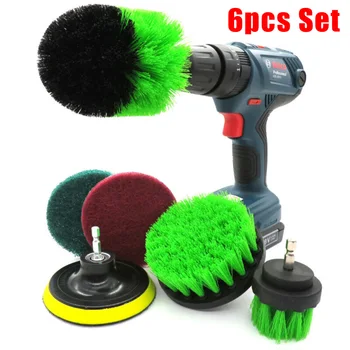 

6pcs/Set Cleaning Brush Drill Attachment Scrubber Scouring Scrub Cleaner Tool