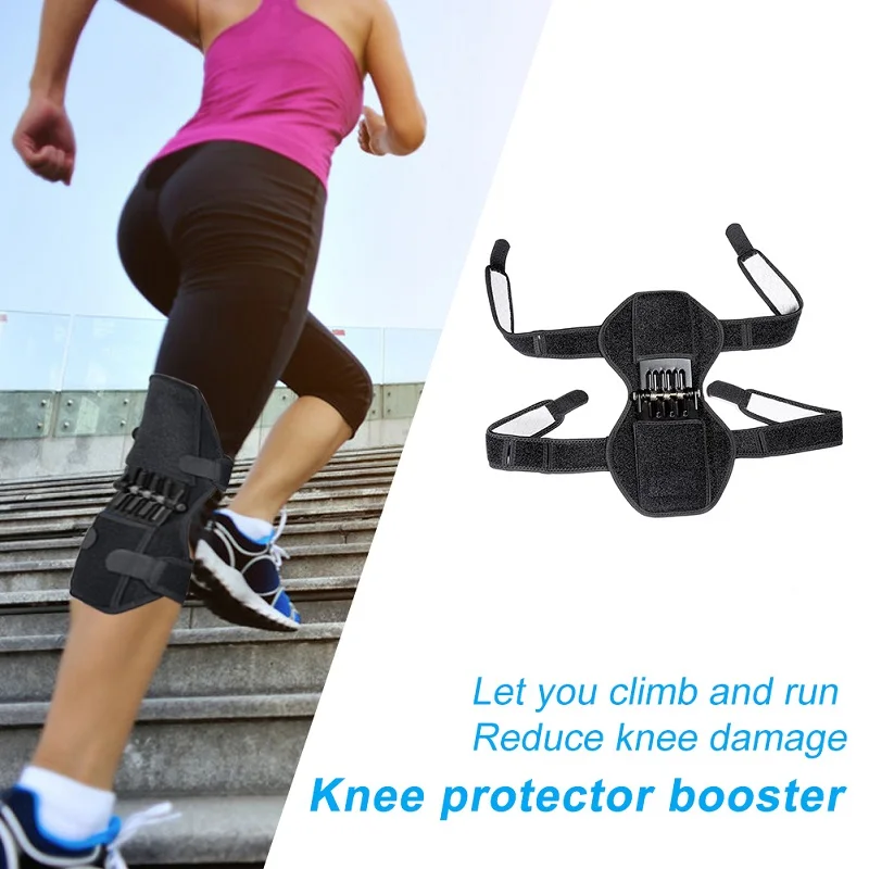 1pc 1 Pair/1pc power leg kneepad Breathable Non Slip Knee Booster Pad Powerful Joint Support Brace Kneepad Sport Patella Protector - Цвет: 1pc