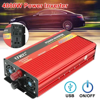 

Solar Power Inverter 12V 220V 4000W Modified Sine Wave Power Inverter DC12V to AC220V Voltage Transformer Converter USB
