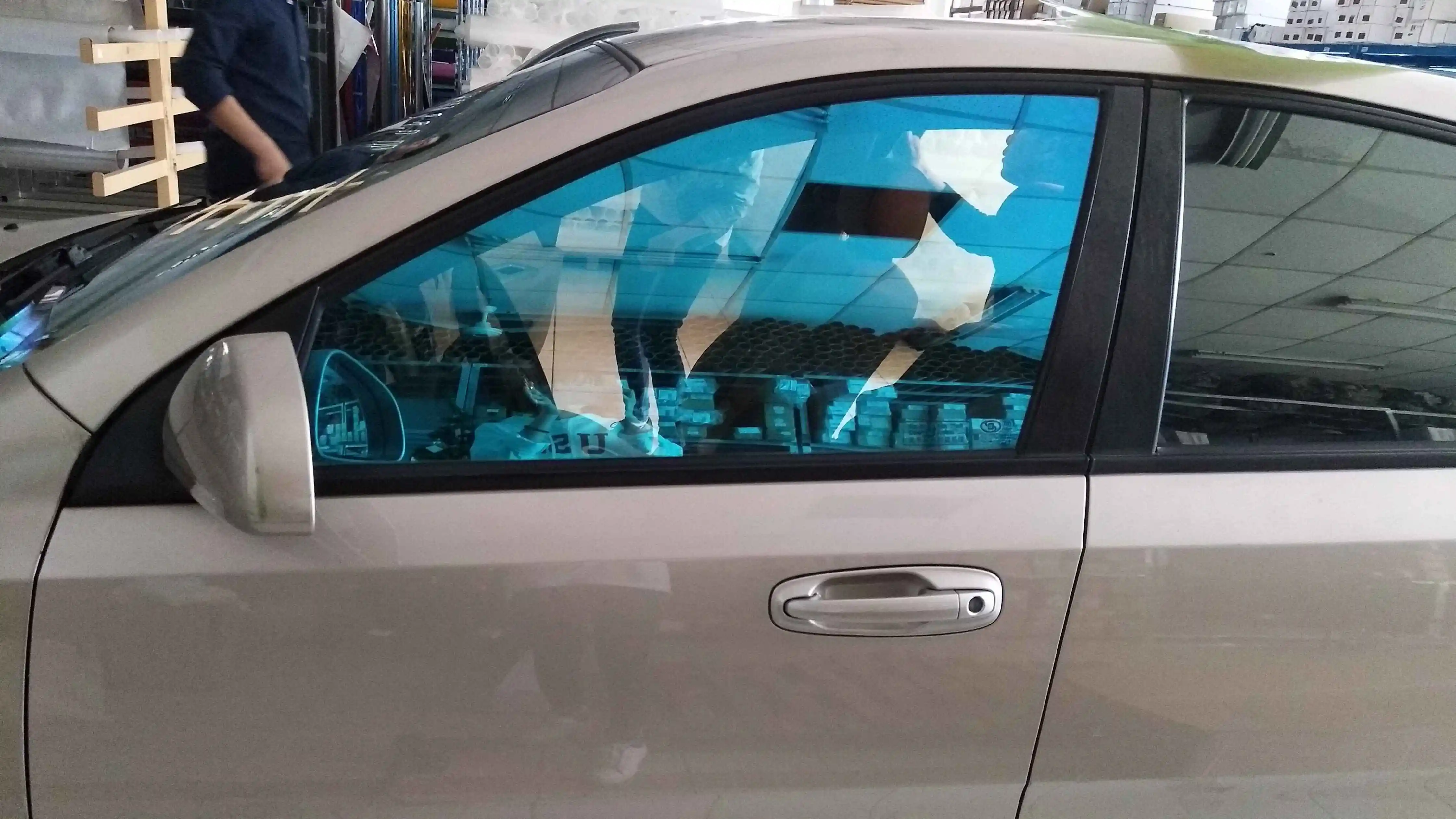 SUNICE 1.52X3M Chameleon BLue & Green Car Tint Auto Home Window Tinting Film Side Rear Windows Heat Reduction Car Foils VLT 55%