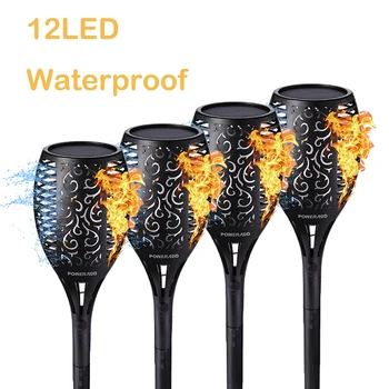 

LED Solar Flame Lights Outdoor IP65 Waterproof Led Solar Garden Light Flickering Flame Torches Lamp for Courtyard Garden Balcony