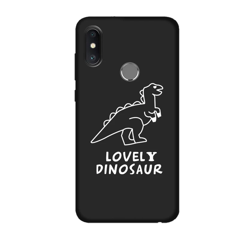 Перо крышка чехол для спортивной камеры Xiao mi Red mi Примечание 6 7 5 Pro 6A 5A 4A 4X S2 mi 9 se 8 A2 lite 6X A1 5X F1 динозавр TPU силиконовый матовый чехол - Цвет: XT 8 black case