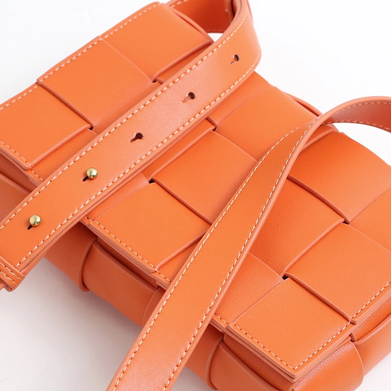 Дизайнерская тканевая сумка через плечо для девочек, винтажная Ретро Маленькая квадратная сумка на плечо, кожаные женские сумки